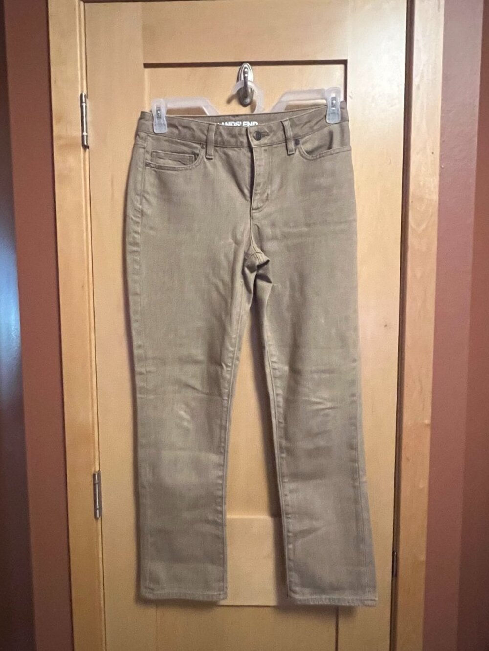 Lands' End Tan Denim Jeans: Size 6 Petite